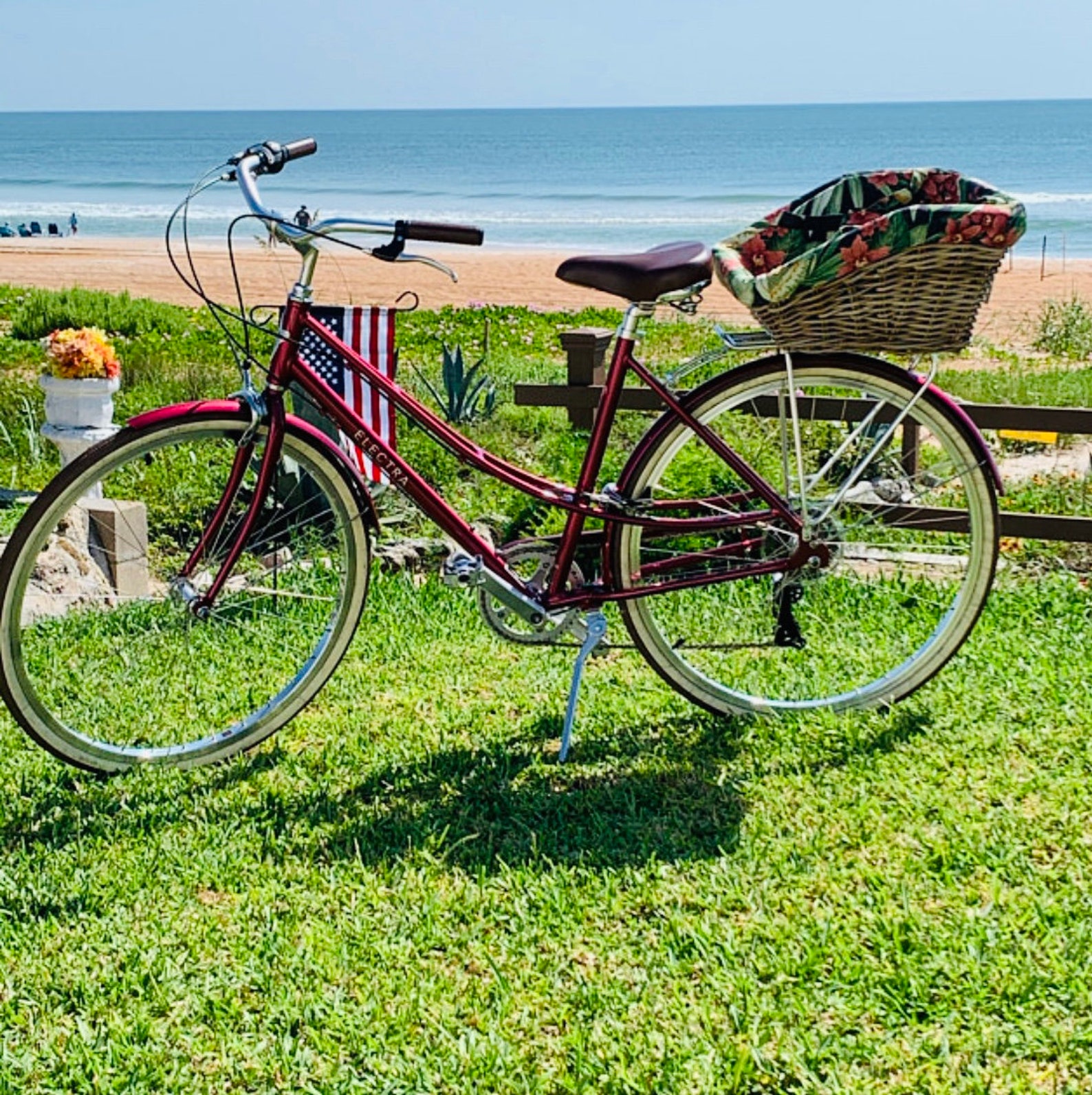 Bike Basket & Liner Tremont Cargo Rear Nantucket Bike Basket Etsy
