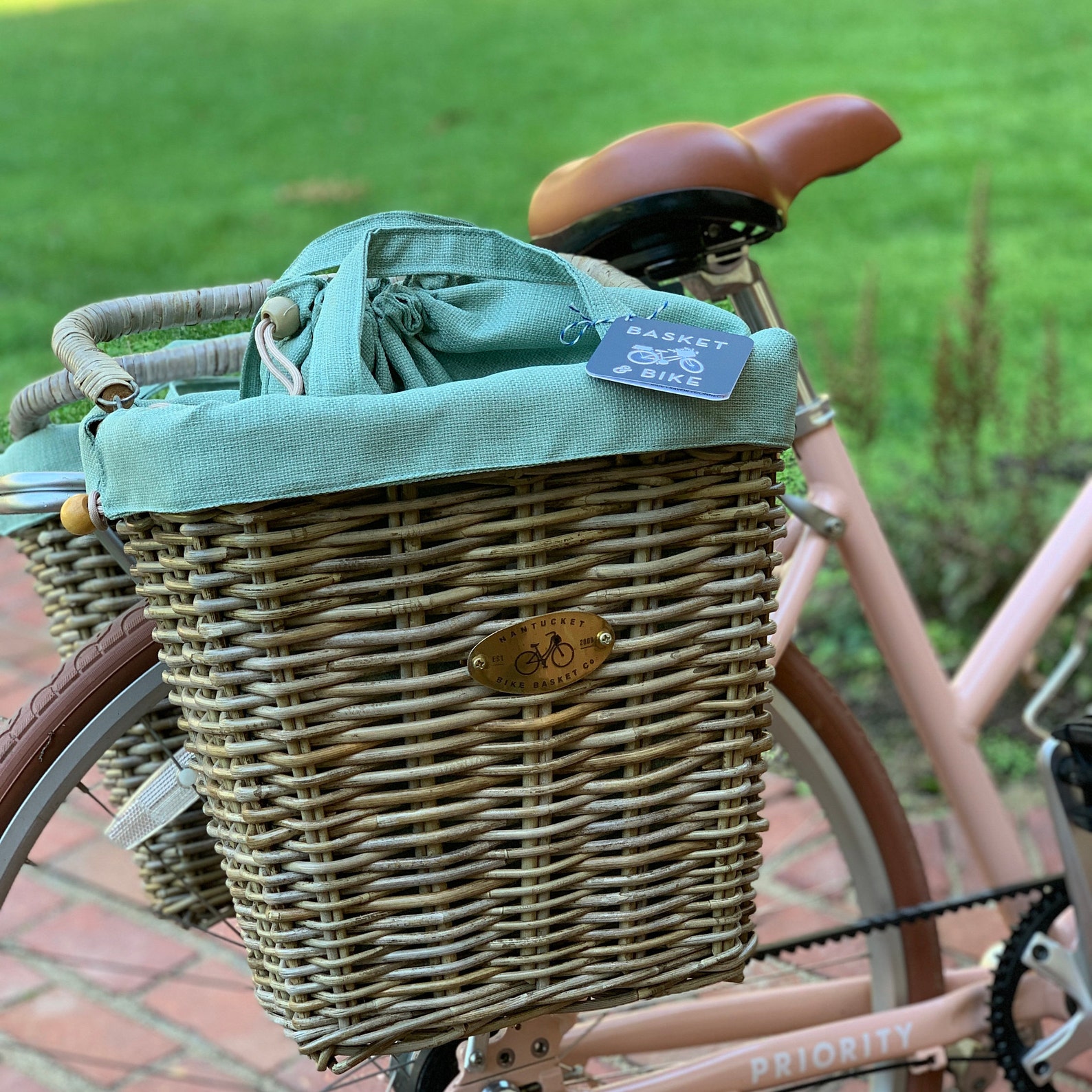 Bike Basket & Liner Pannier Nantucket Bike Basket Adult Etsy