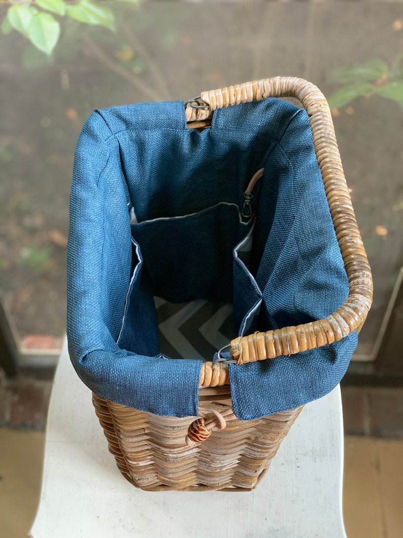 Bike Basket & Liner Pannier Nantucket Bike Basket Adult Etsy