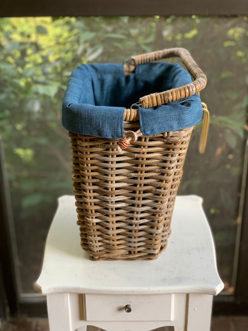 Bike Basket & Liner Pannier Nantucket Bike Basket Adult Etsy