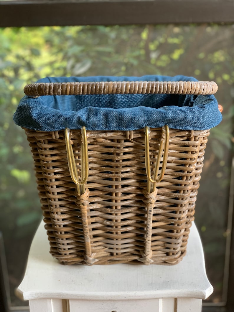 Bike Basket & Liner Pannier Nantucket Bike Basket Adult Etsy