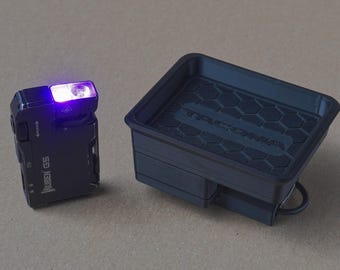 3rd Gen Tacoma Console Tray with Hidden Wuben G5 Flashlight Dock
