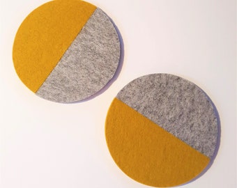 MUSTARD Instant Coasters Retro Gold One Size Multicolor