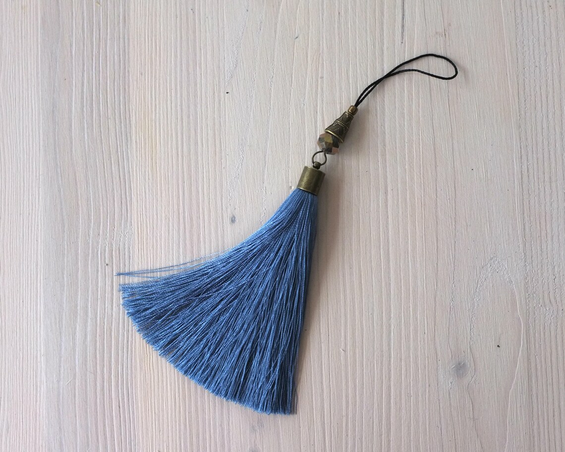 Tassel for furniture Gray silk tassel Blue silk tassel Door Etsy