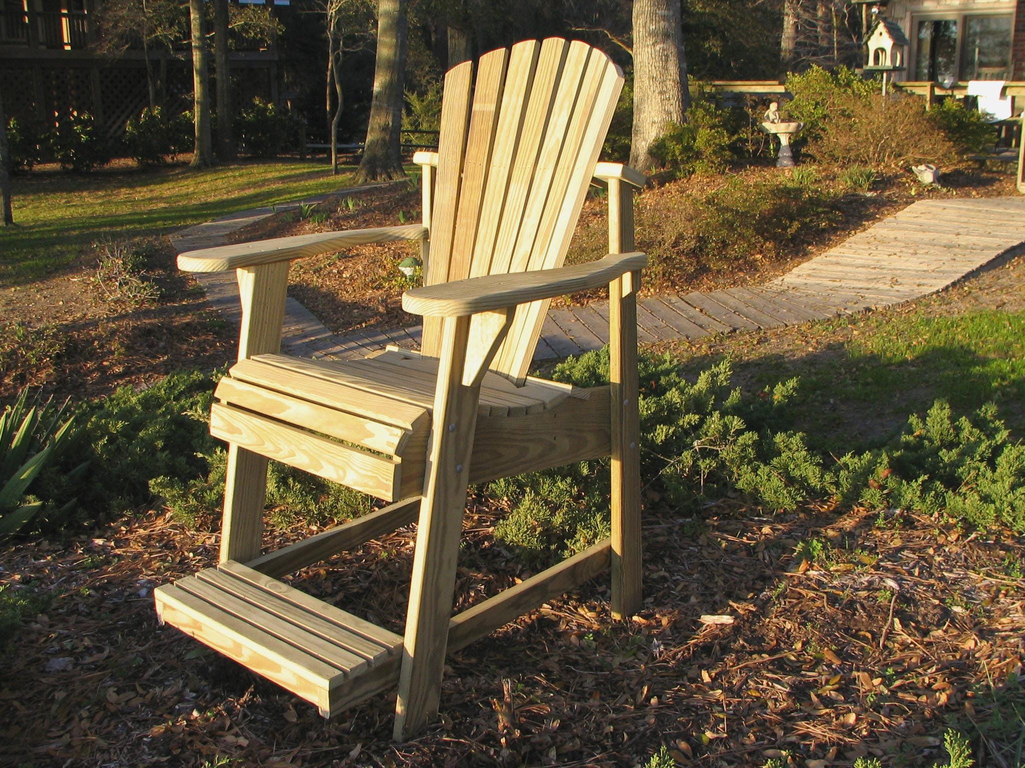 Weathercraft® Adirondack Balcony Pub Chair With Footrest