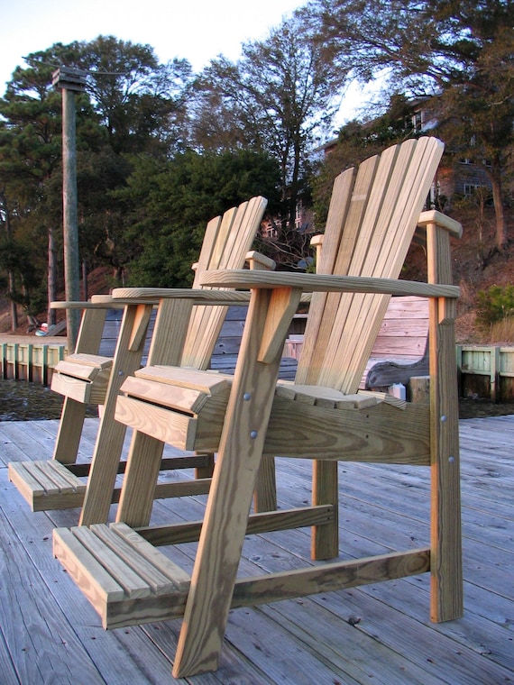 Weathercraft® Adirondack Balcony Pub Chair With Footrest