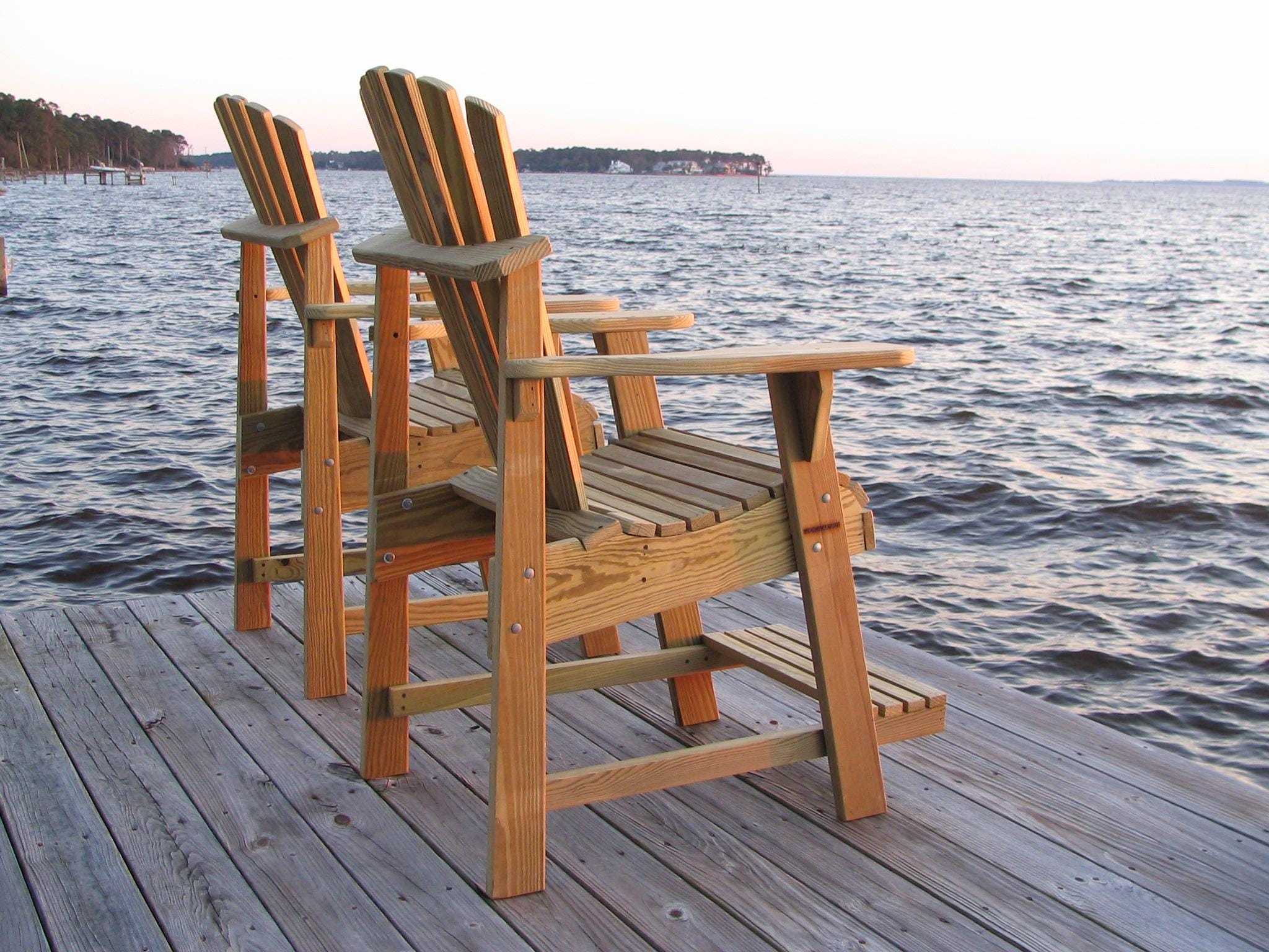 Weathercraft® Adirondack Balcony Pub Chair With Footrest