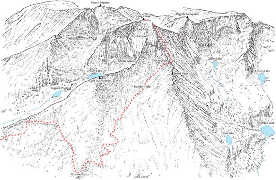 Longs Peak Keyhole Route Map