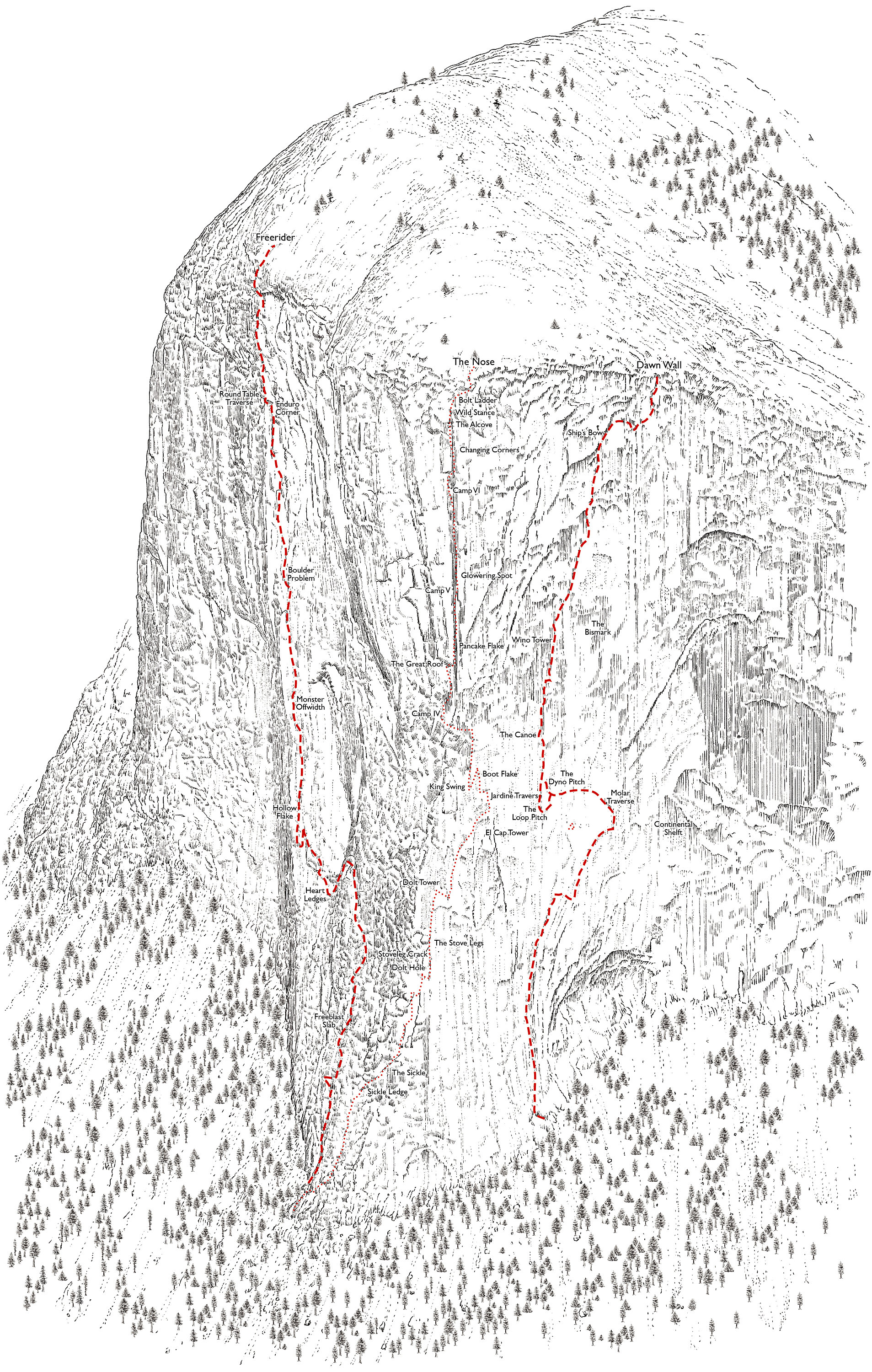 verzerren Richtigkeit Autobiographie el capitan dawn wall route map Rat 