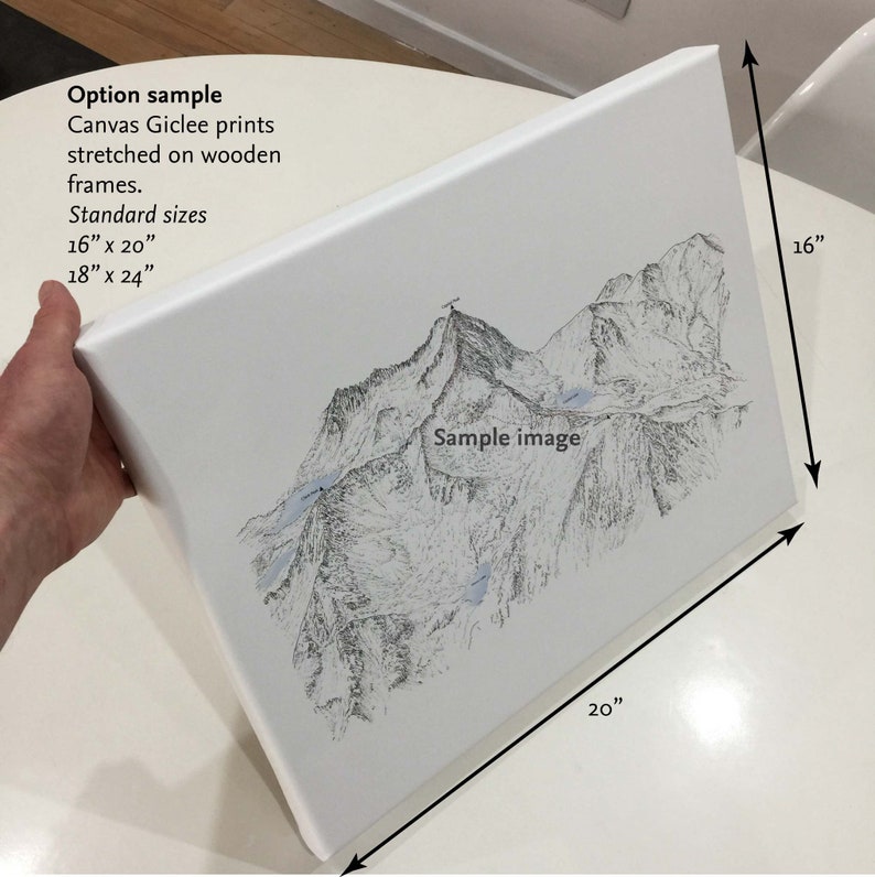 Mount Washington, New Hampshire. Line illustration detailing the hiking trails, Appalachian Trail, cog railway, and road. image 3