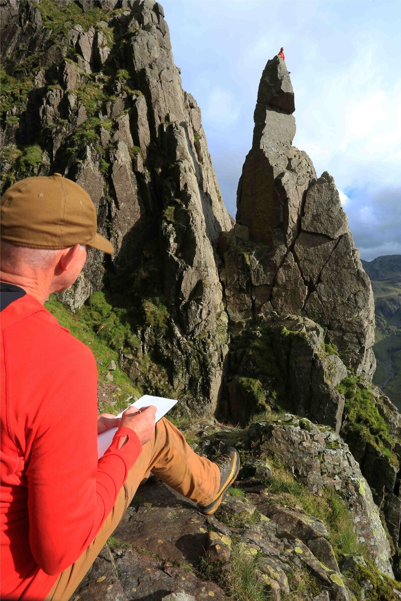 Napes Needle Great Gable Lake District. Highly Detailed Line Etsy UK
