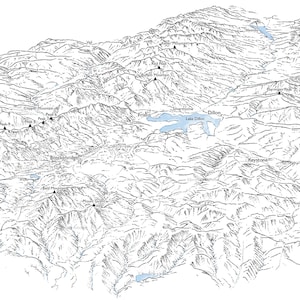 Ten Mile Range, Colorado. Custom illustration.