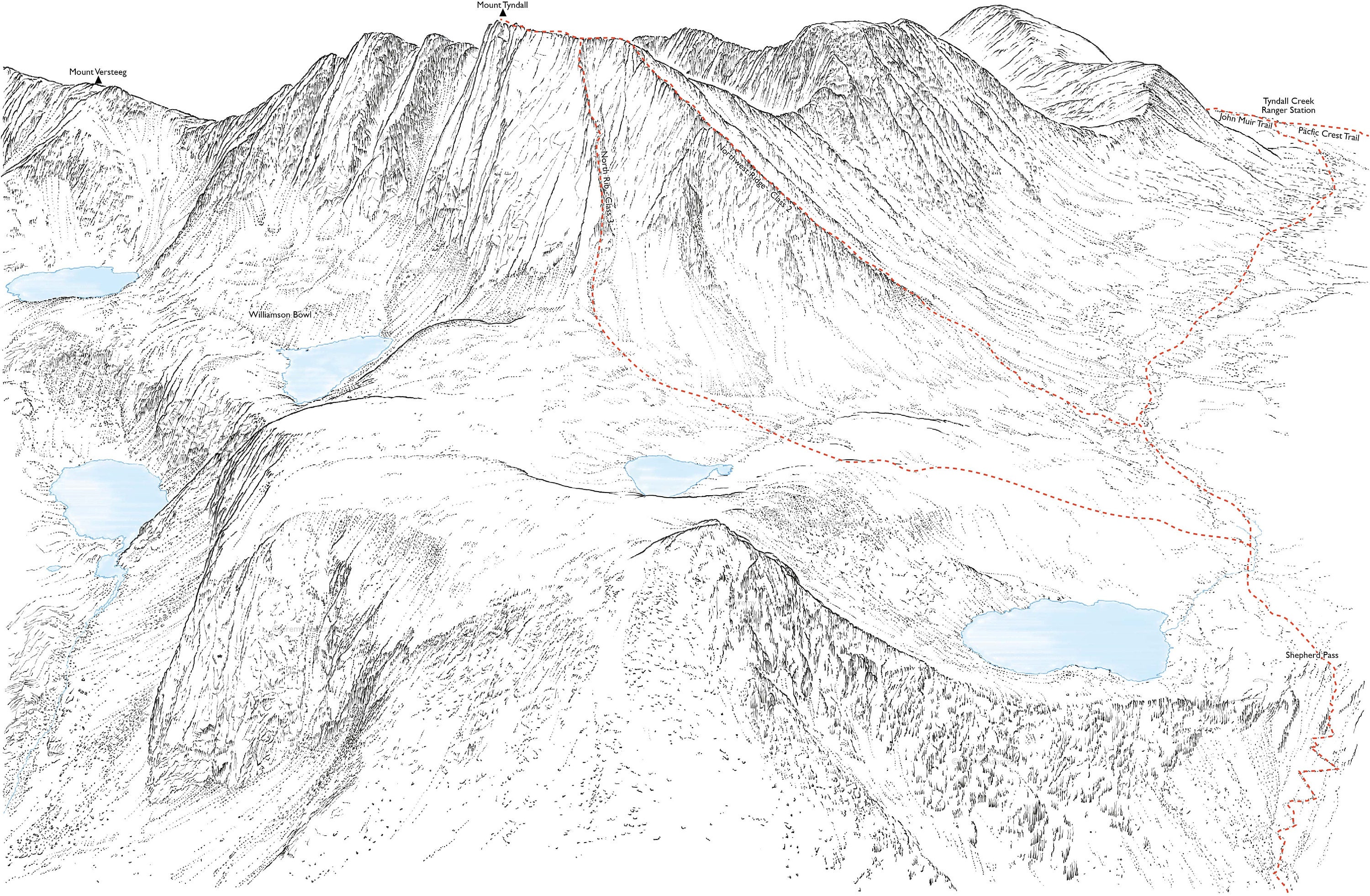 Mount Tyndall and Shepherd Pass From the Northeast 14er. Etsy