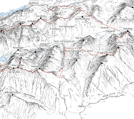 Glen Coe Skyline Detailing the Race and the Munros UK - Main Image