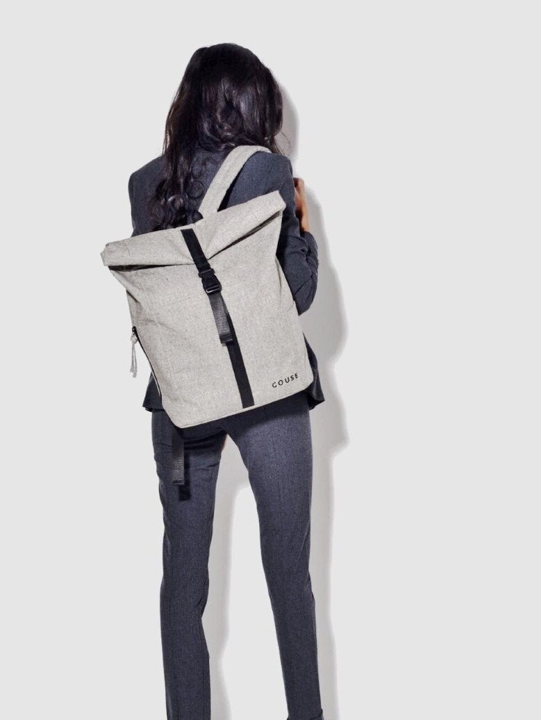 GOUSE No.2 Grey Roll Top Backpack Laptop Backpack College Etsy