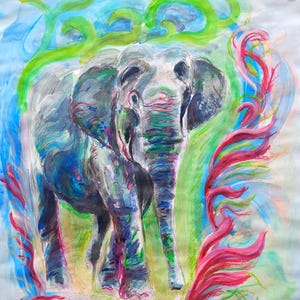 Original psychedelic painting |  &#39;&#39;Walk of Wisdom&#39;&#39;   |  Unframed psychedelic original painting