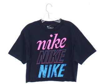 neon nike crop top