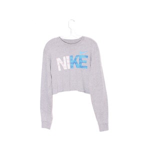 vintage NIKE SHIRT nike crop top 90s crop top long sleeve shirt tshirt tee nike sporty athletic t shirt cropped length fila adidas vibes