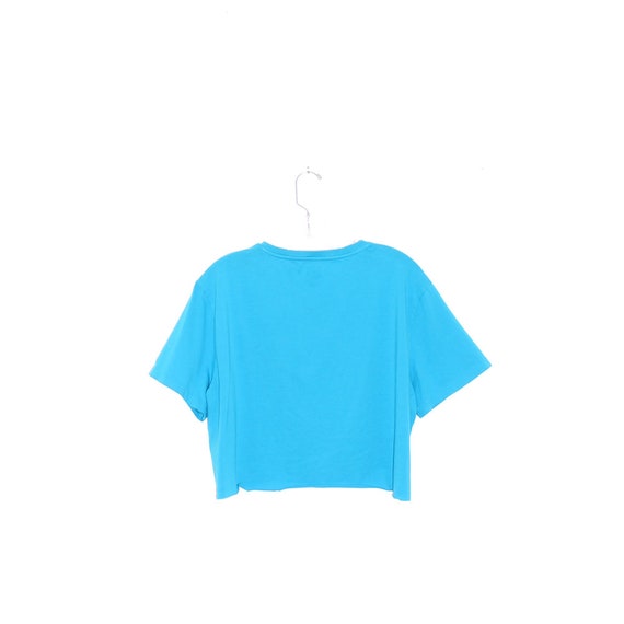 ★★ ★★ Here Light Blue Logo Cutout Crop Polo T TM1MU410-Brilliant-Blue-