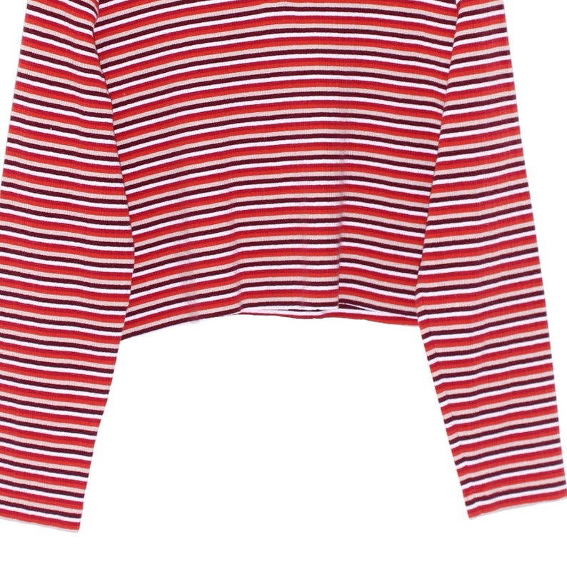 90s crop top striped shirt thermal cropped shirt long sleeve tshirt preppy delias 90s grunge surf skater 90s clothing y2k cute cyber egirl
