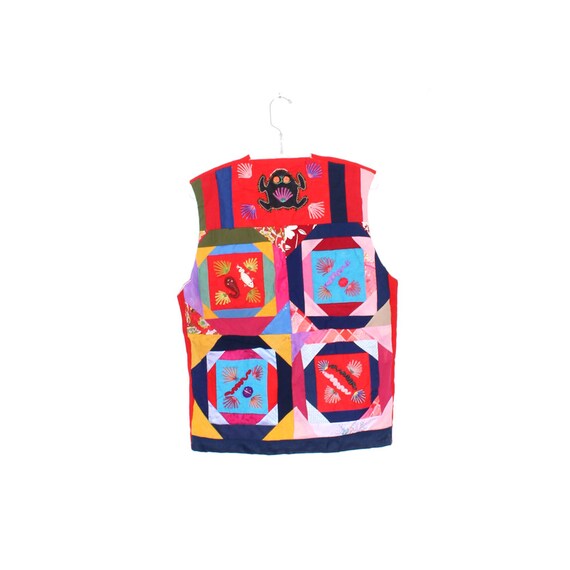 CHINESE new year vest FOLK ART handmade quilted w… - image 4