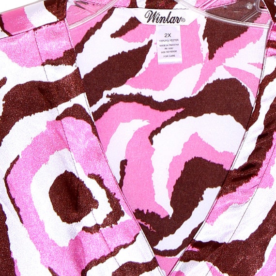 PINK PAJAMA TOP satin blouse pajama shirt neapoli… - image 3