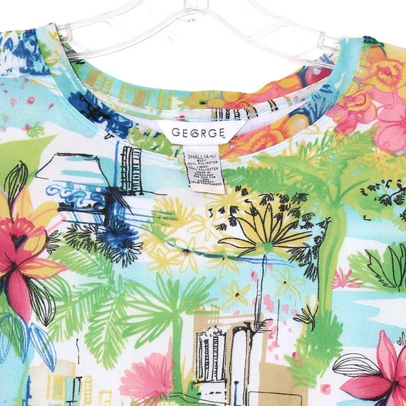 Y2k boho floral tee