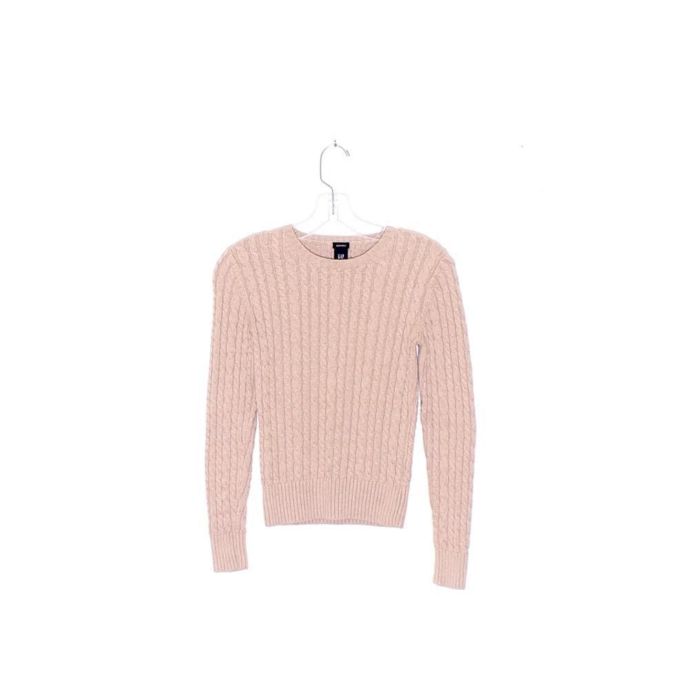 GAP SWEATER Cable Knit OATMEAL Sand 