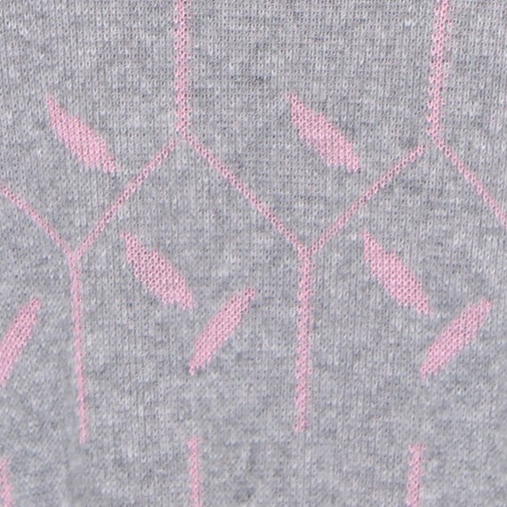 vintage 80s sweater PASTEL PINK and GREY geometri… - image 5