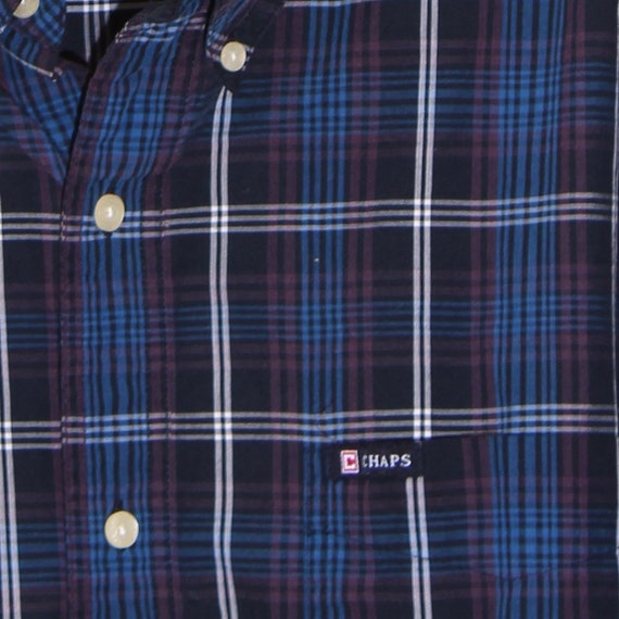 CHAPS RALPH LAUREN plaid shirt 90s crop top prepp… - image 3