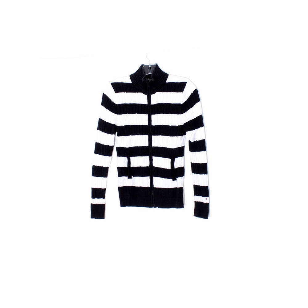 tommy hilfiger black and white jacket