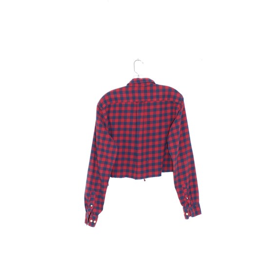 cropped plaid shirt