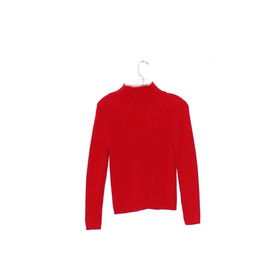 SCARLET RED SWEATER christmas holiday color knit … - image 5