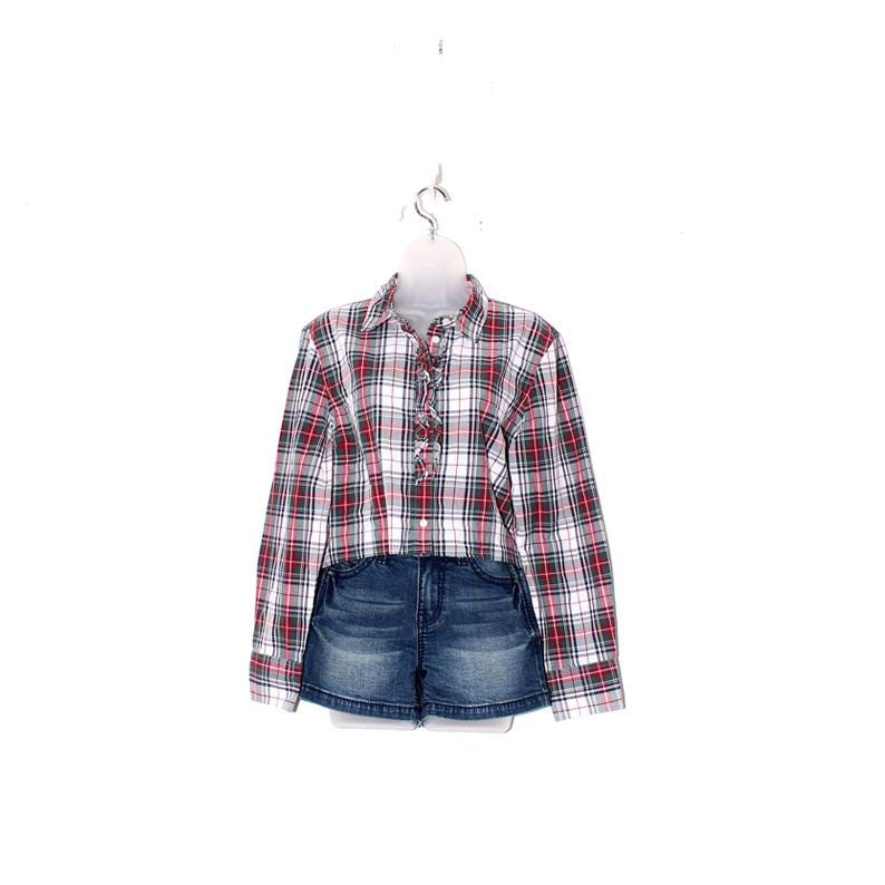 Plaid Ruffle Blouse - Etsy