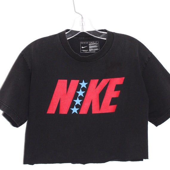 90s NIKE CROP TOP stars graphic just do it croppe… - image 2