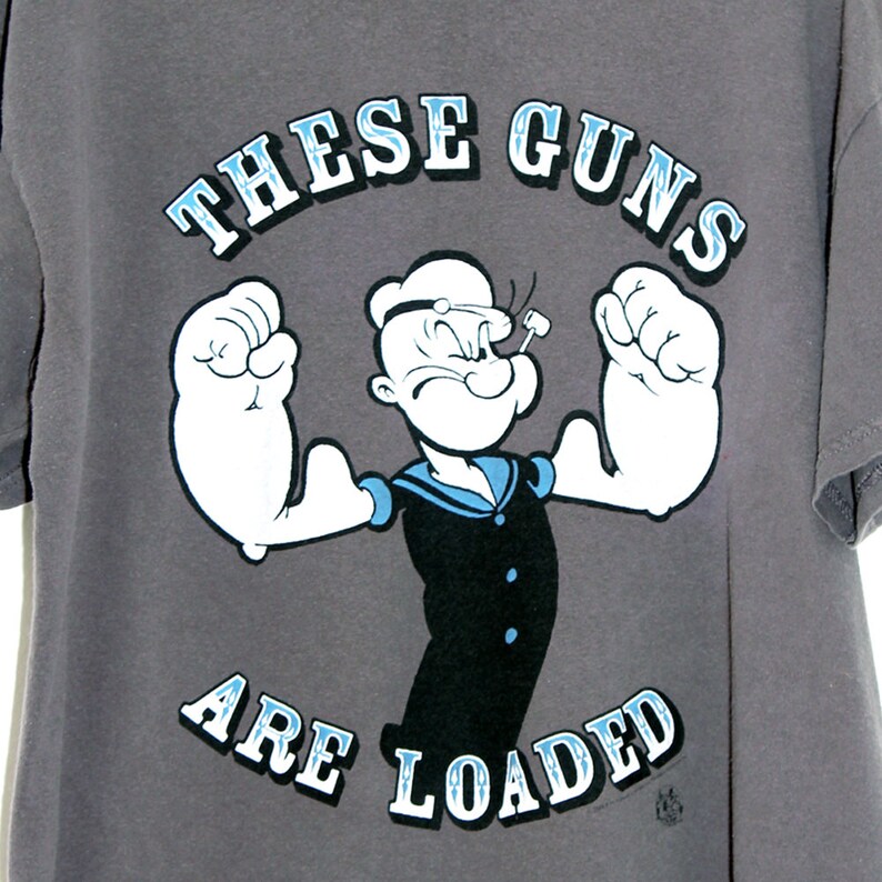 POPEYE tshirt cute cartoon logo t shirt tee shirt top popeye Etsy