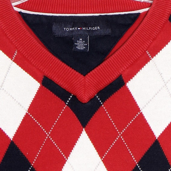 90s TOMMY HILFIGER sweater CLUELESS vibes red arg… - image 3