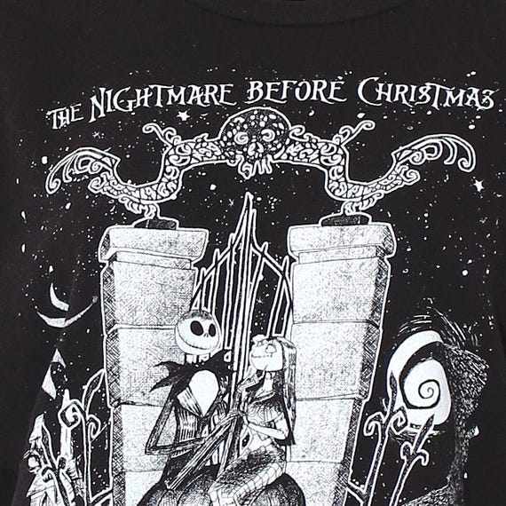 Vintage 2000s Nightmare Before Christmas Long Sleeve Shirt – Black