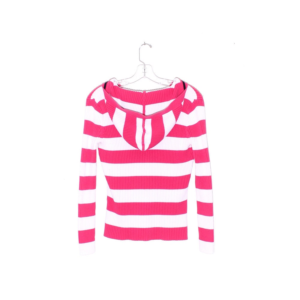 CANDY STRIPES 90s Liz Claiborne Striped Sweater Hoodie Knit Ribbed Sweater Striped Pullover Pink Top Shirt Long Sleeves 90s Y2k Bratz Dolls Etsy
