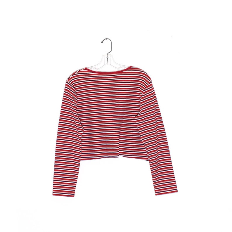 90s crop top striped shirt thermal cropped shirt long sleeve tshirt preppy delias 90s grunge surf skater 90s clothing y2k cute cyber egirl