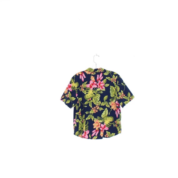 HAWAIIAN SHIRT tropical floral blouse tourist tra… - image 6