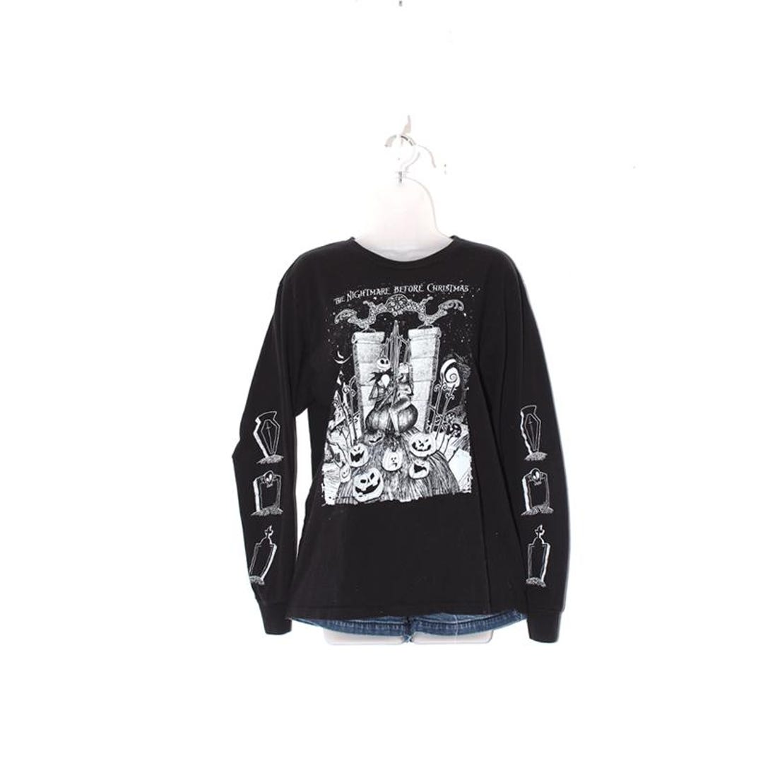 Vintage 2000s Nightmare Before Christmas Long Sleeve Shirt – Black