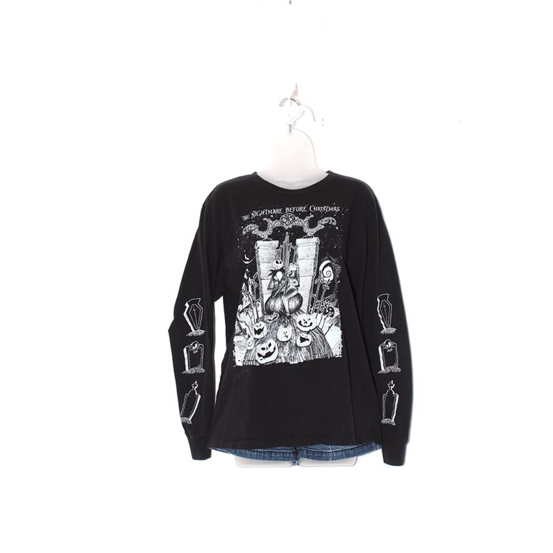 Vintage 2000s Nightmare Before Christmas Long Sleeve Shirt – Black