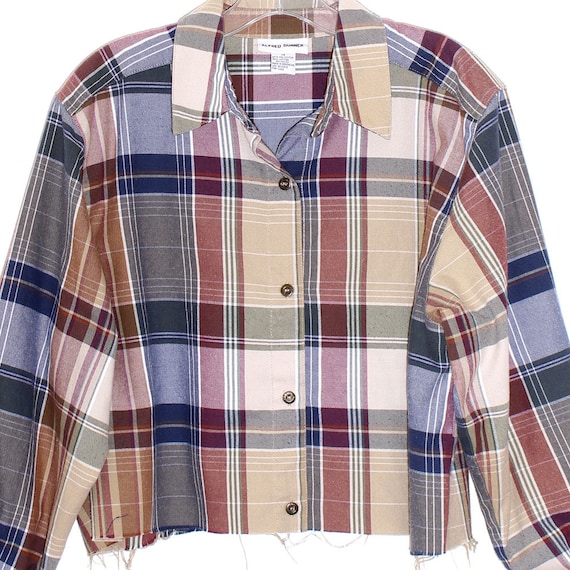cutest plaid COTTAGE CORE shirt 90s crop top crop… - image 2