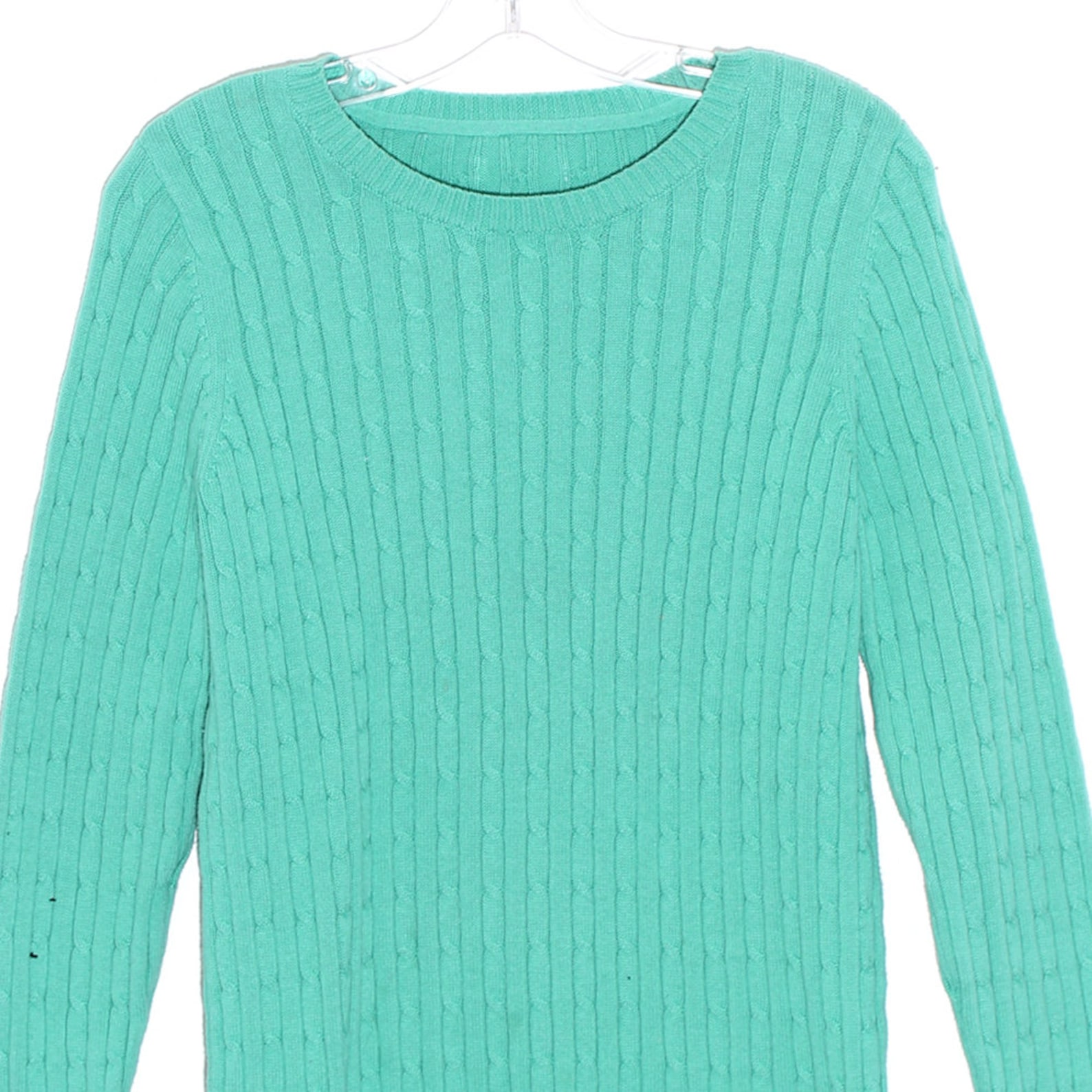 Cable Knit Sweater SEAFOAM GREEN Vintage Sweater Jumper Cotton - Etsy