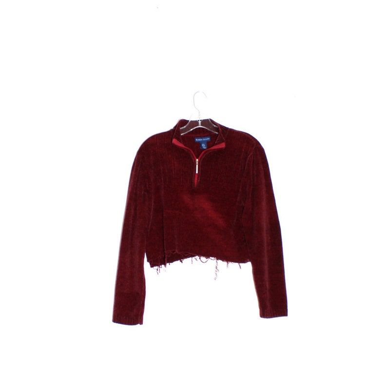 distressed chenille sweater
