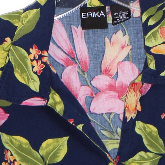 HAWAIIAN SHIRT tropical floral blouse tourist tra… - image 3