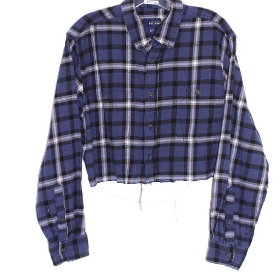 cropped plaid shirt