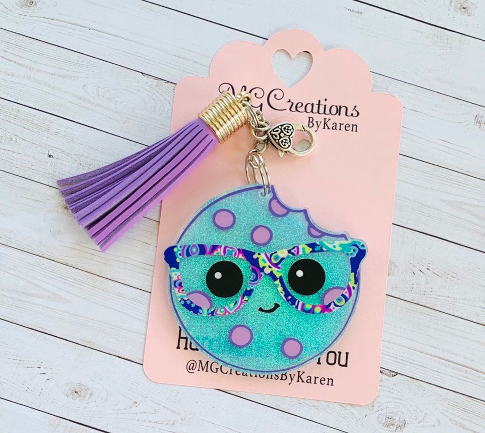 Cookie Keychain Cookie Key Ring Cookie Keyring Cookie - Etsy