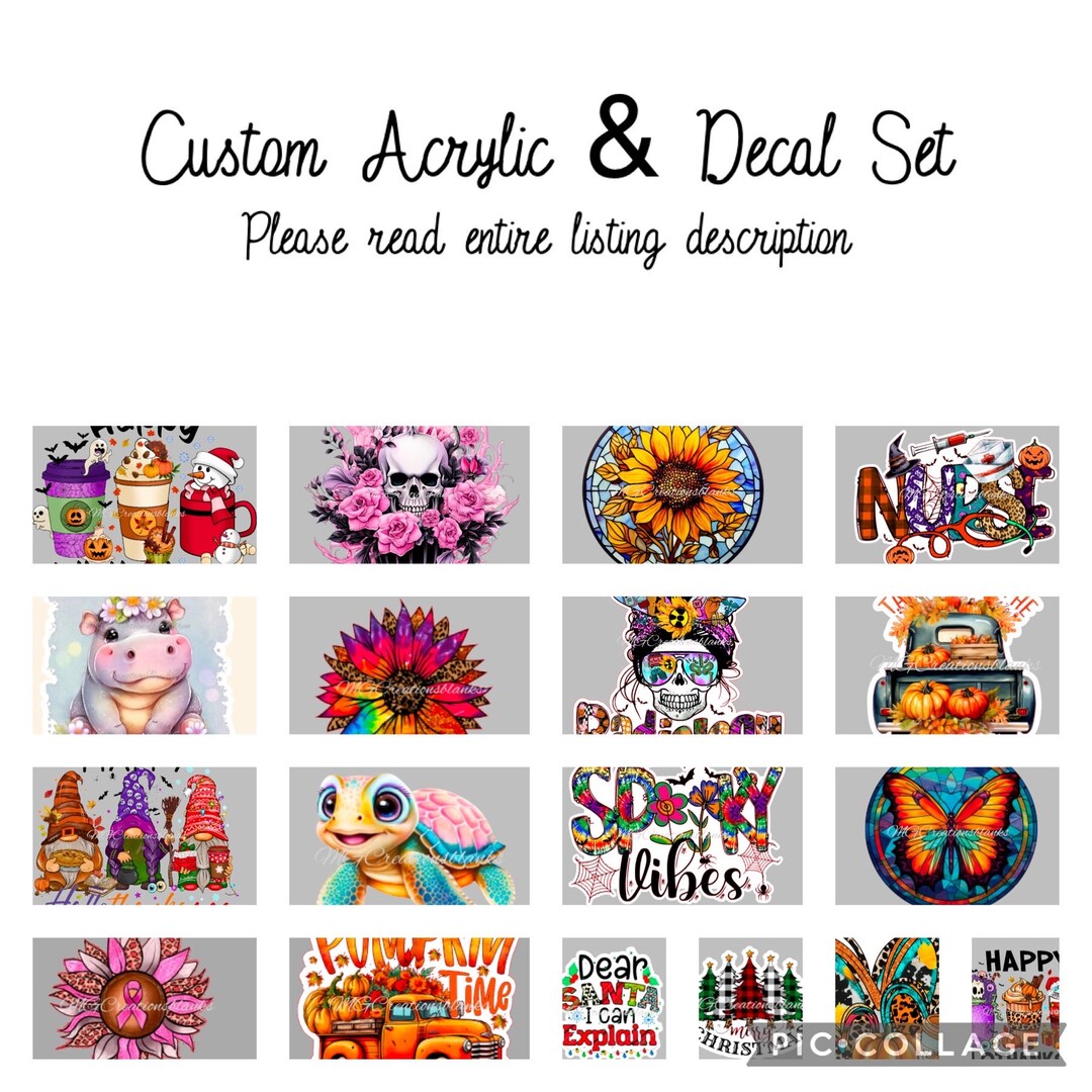 Custom Decal and Acrylic Blank Set, Badge Reel, Cast Acrylic Blank ...